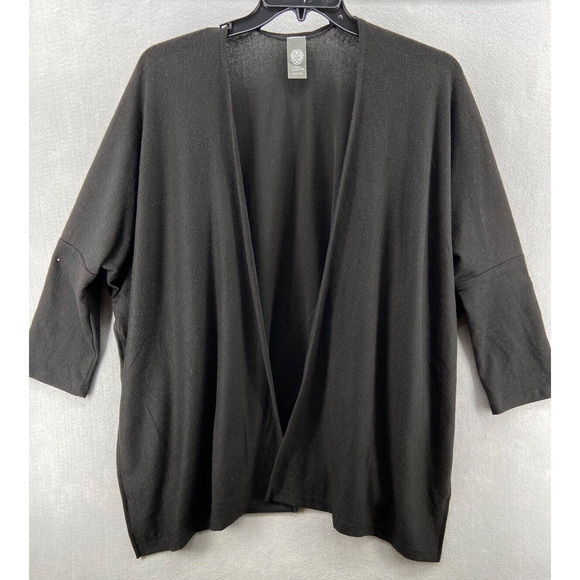 Vince Camuto Cardigan Womens OS Black Open Front Poncho with Sleeves ONE SIZE‎ - Picture 1 of 9